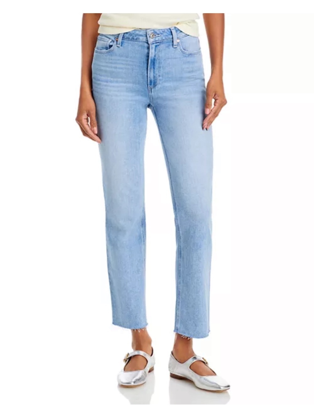 PAIGE Cindy High Rise Ankle Straight in color Park Ave
